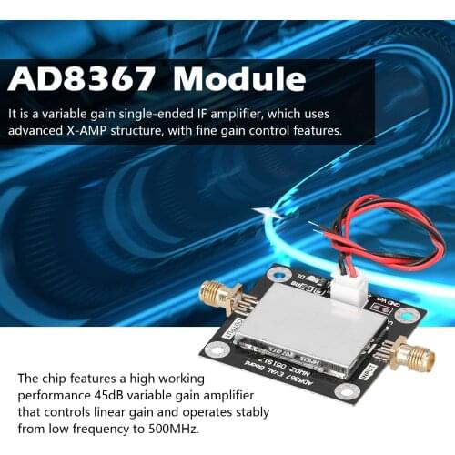 Module 500M 45DB Variable Gain Amplifier High Linearity Low Distortion Broadband VGA + AGC Gain Board Linear Low Noise Amplifier