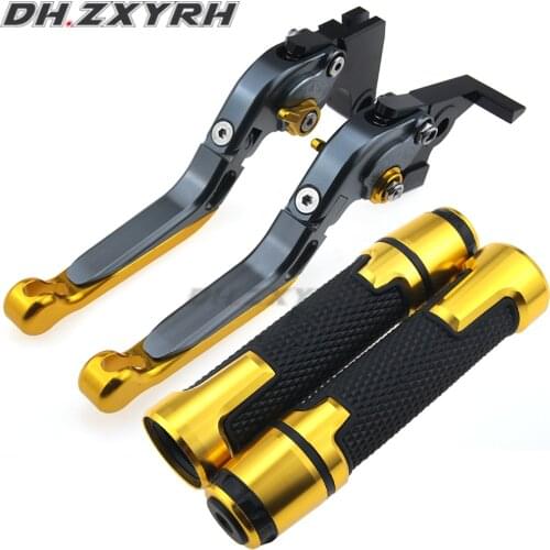 Motorcycle Folding Extendable CNC Adjustable Clutch Brake Levers Handbar End Grips for APRILIA Dorsoduro 1200 2011-2016