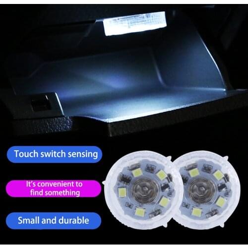 Night Light One Button Small Portable Self Adhesive Home Car Led Outdoor Night Light Mini Touch Sensitive Light Led Car