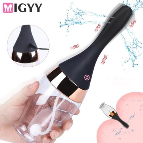 Fully automatic Enema Cleaning Container Vagina & Anal Cleaner Douche Bulb Design Medical Rubber Health Hygiene Tool Sex Toys