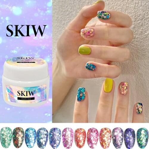 SKIW Nail Glue Nail Polish reflective glitter Diamond nail art Esmalte semipermanente nail builder gel For UV gel nail polish