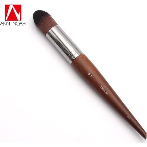 Professional Makeup Artist Long Wood Handle Straight Hair 100 Small Face And body Precision Foundation Brush