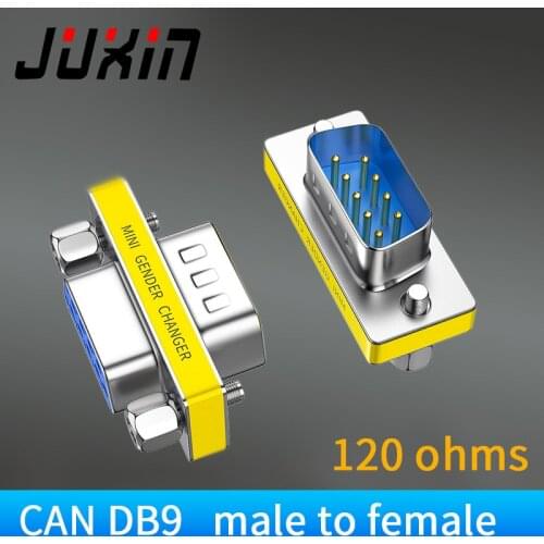 DB9 Type Male to Female CAN Network Terminal Resistance Compatible with RS485 Built-in 120 Ohm