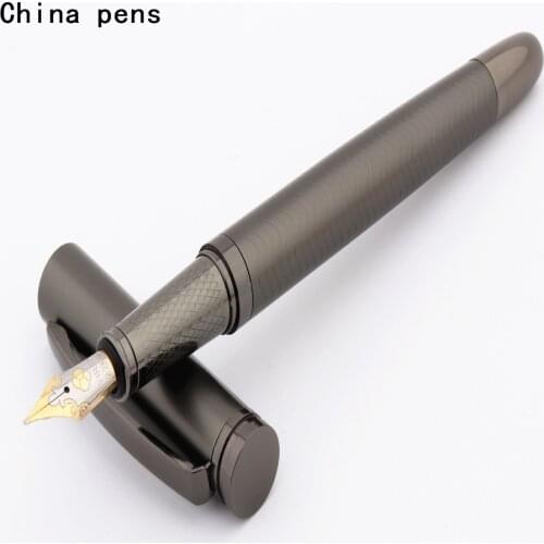 New Listing Luxury 998 Gray Fish scale line Business Office Fountain pen New School student office supplies gift pen