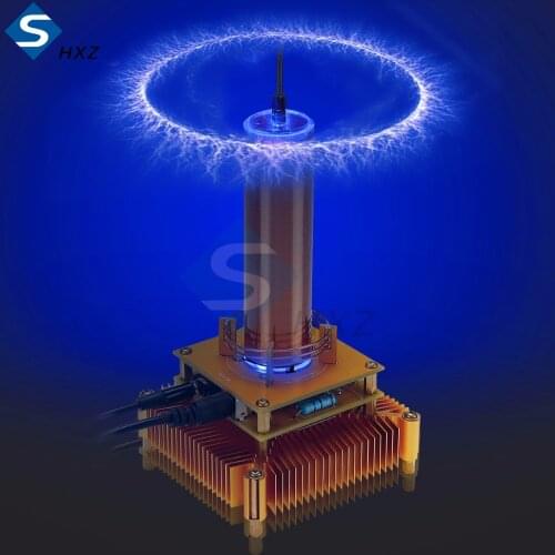 US/EU DC8-32V Music Tesla Coil Arc Plasma Loudspeaker Transmission Experiment Desktop Toy Tesla Coil Module