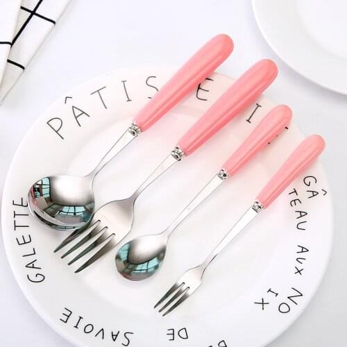 1pc Small Stainless Steel Flatware Fruit Fork Spoon Appetizer Snack Dessert Fork Kitchen For Party Fruit Pick Gadget Accessories