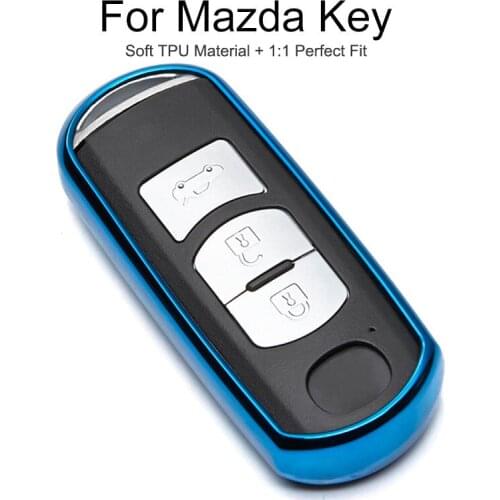 Tpu Car Key Cover For Mazda CX-5 CX-7 Mx5 3 Axela CX9 CX5 Atenza 6 CX 7 2014 2015 2019 Key Protection Case Ring Keychain Styling