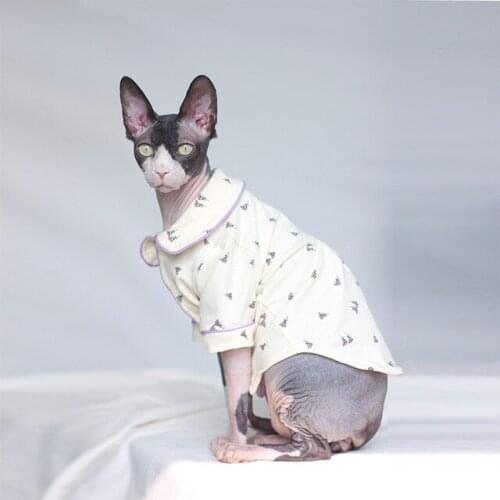 Pet Cat Clothes Shirt Hairless Cat Small Dog Clothes Tracksuit Pajamas Style Sweater Sphynx Cat Clothes Kitten Clothes
