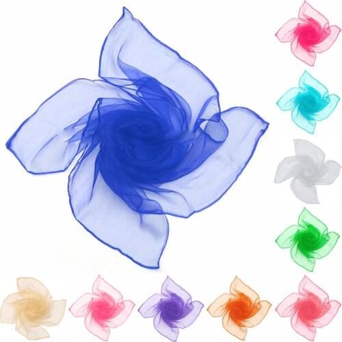 Women Stylish Pure Candy Color Soft Chiffon Silk Neck Scarf Square Wrap Shawl