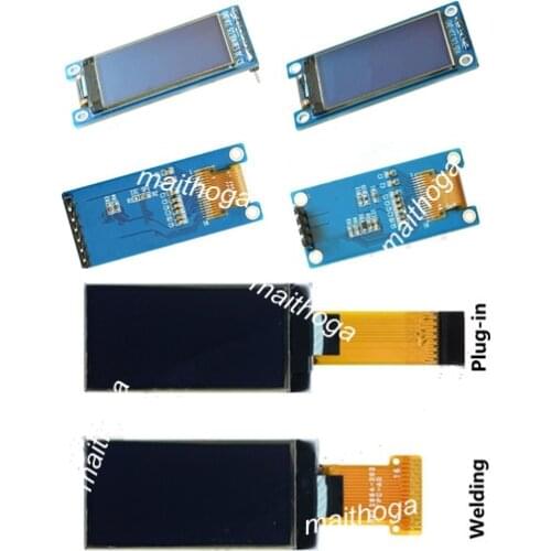 1.29 inch 16P White OLED Screen (Board/No Board) CH1115 Controller Compatible SSD1306 128*64 4P IIC/7P SPI Interface