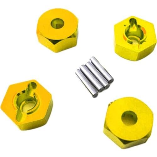 2021 4Pcs 12mm Aluminum Wheel Hex Nut with Pins Drive Hubs for 1/10 HSP RC Car 102042