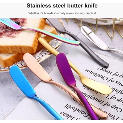 2021 New Butter Knife Stainless Steel Kitchen Cheese Knife Silver Dessert Tools Jam Spreader Utensil Cutlery Dessert Tools Hot