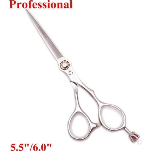 5.5 6.0 Crown Tails Hair Cutting Scissors Professional High Quality Barber Scissors Hairdressing Hair Scissors 440c Japan 9020