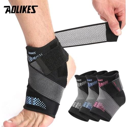 AOLIKES Adjustable Elastic Ankle Sleeve Elastic Ankle Brace Guard Foot Support sports ankle support weights ankle brace support