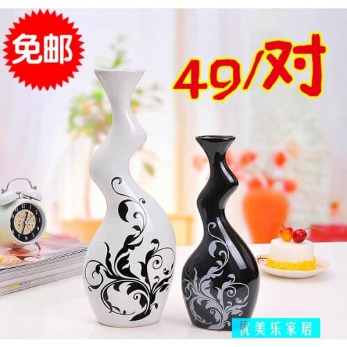 Home Furnishing modern home decoration ceramic handicraft decoration simple abstract Vase Decoration room dies aquarium