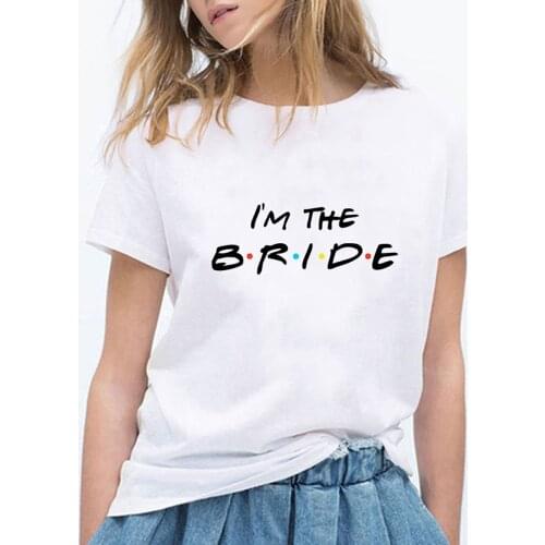 Womens Fashion I'M THE BRIDE T-shirt Pretty Harajuku Cool T Shirts Women Graphic Hip Hop Trendy Loose Vestidos