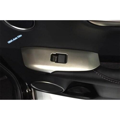 Lapetus Auto Styling Inner Car Door Armrest Window Lift Switch Button Cover Trim For LEXUS NX NX200T NX300T 2015 2016 2017 ABS