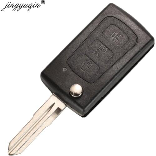 Jingyuqin 3 Buttons Flip Folding Remote Key Case Shell For Great Wall Hover Haval H3 H5 Keyless Entry Fob Key Cover Replacement