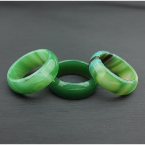 Natural grass green agate ring for men lovers with texture handmade brand green jade rings jade jewelry natural stone jade 1