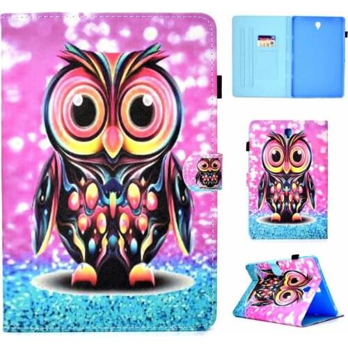 Cartoon Coloured Drawing Tablet Shell for Samsung Galaxy Tab S4 Case SM-T830 SM-T835 10.5 Inch 2018 Flip Stand Cover Funda+pen