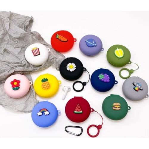 Cartoon Silicone Case for OPPO ENCO W31 Soft Silicone Wireless Bluetooth Earphone Case Cover Charger Box With Hook