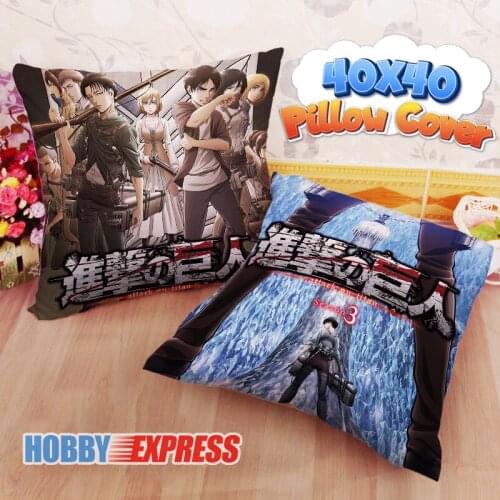 Hobby Express Attack on Titan 40x40cm Square Anime Dakimakura Throw Pillow Cover FBZ671