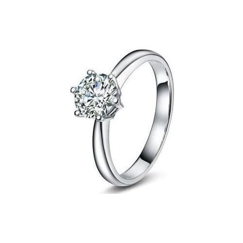 New arrive high quality classic design ladies`ring 925 sterling silver super shiny zircon wedding rings wholesale