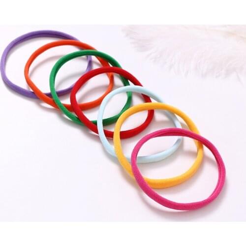 100pcs/lot Super Soft Seamless Thin Nylon Headbands 6mm Width Wholesale Elastic Nylon Headband Toddler Baby Hair Accessories