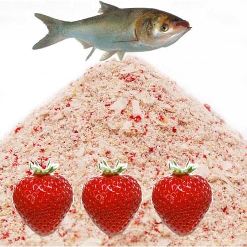 10g silver carp fish bait product strawberry smelling fishing river Groundbait Flavours chinese cheap fishing suppliers 1bag