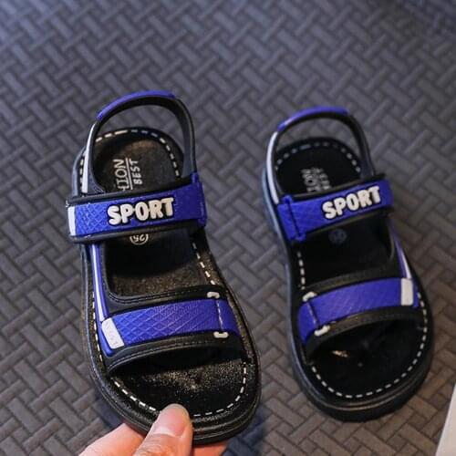 TELOTUNY Sandals Boys Soft-soled Non-slip 2021 New Summer Beach Shoes Baby Boys Cartoon Breathable Mesh Anti-kick Sandals