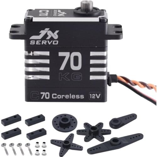 JX Servo C70 72KG Full metal Coreless 12v high quality servo for RC Hobby UAV Robotics and Industrial Applications
