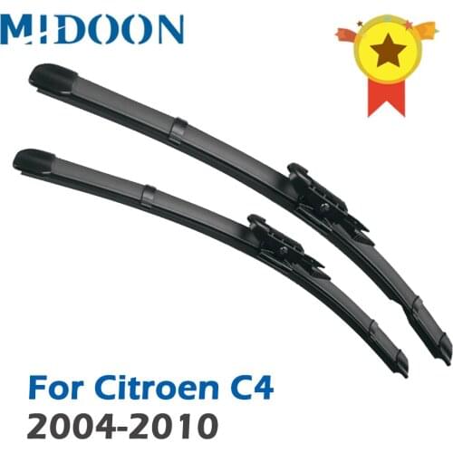 MIDOON Wiper Front Wiper Blades For Citroen C4 2004 - 2010 Windshield Windscreen Front Window 28"+24"