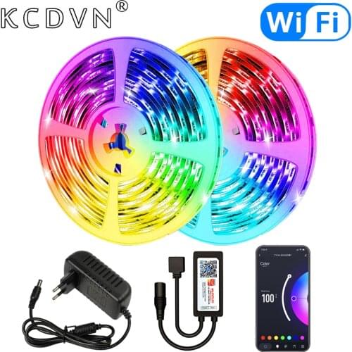 LED Lights Strip RGB 5050 WIFI Intelligent Flexible Ribbon DIY Luces Led DC 12V Lamp Tape Diode TV Computer Background Lighting
