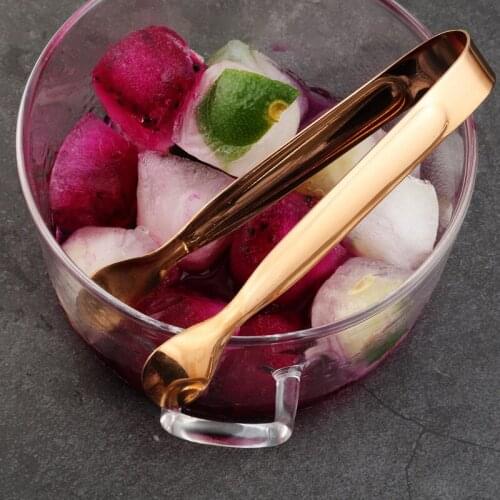 4.7in Coffee Sugar Clip Stainless Steel Tweezer Mini Clamp Ice Tong Coffee Little Tea Clips Kitchen Bar Tool Restaurant Supply