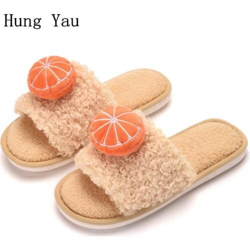 Women Slippers Flips Flops Autumn Winter Shoes Cartoon Fruit Fashion Platform Female Slides Non-slip Flats Indoor Comfortable
