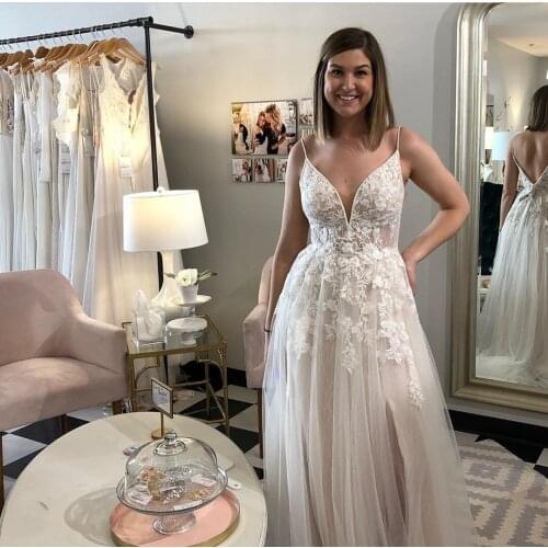 Spaghetti Straps Mermaid Wedding Dress Vestidos de novia Floor Length Vintage Lace Bridal Dresses Wedding Gowns