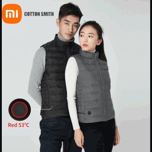Graphene Electric USB Warm Back Goose Down Vest Heating Jacket Racing Coat Best For Winter from youpin