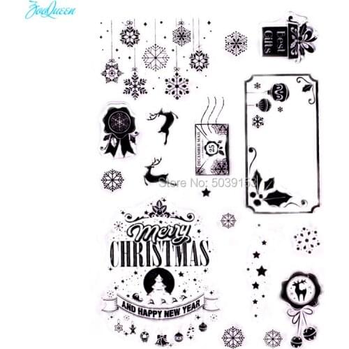 Star Snow Box transparent clear stamps for DIY Scrapbooking/Card Making/Stamp set stationery Kid Christmas Fun Supply Decoration