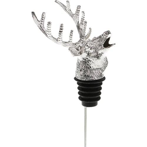1pc Metal Deer Deer Head Model Red Wine Pourer Bar Tools Bottle