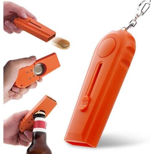1PC New Funny Fidget Toys Flying Zappa Beer Drink Bottle Opener keychain Cap Launcher Top Shooter Gift Juguetes Dropshipp #EW