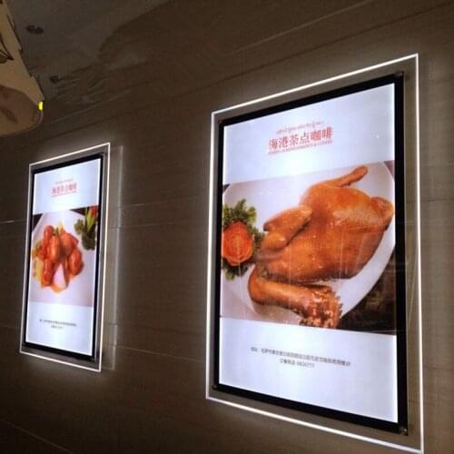 10 Units Fast Food Restaurant Store Acrylic Frame LED Illuminated Menu Boards 40x60x1.1cm