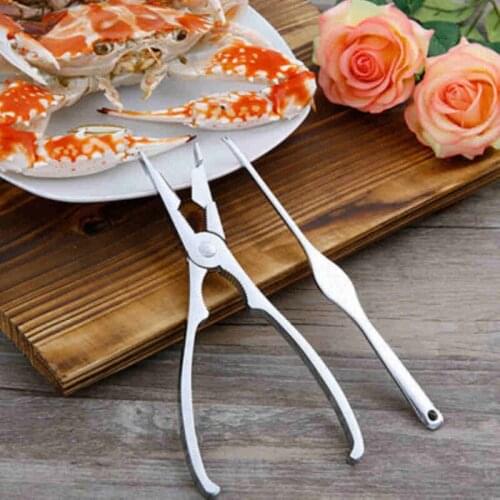 2 Pz/set of Zinc Alloy Seafood Biscuit Pick Set Stick Crab Skin Shrimp Tool Lobster Pliers Clamp Household Kitchen Tool Set