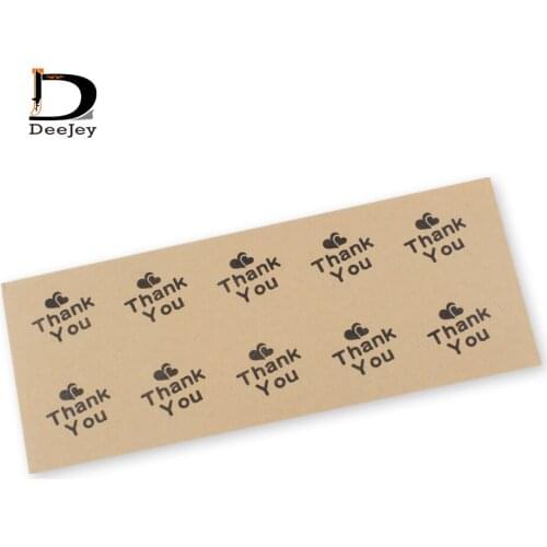 2016 New arrival Stock kraft brown seal sticker 38mm 1.5 inch circle Thank You gift package sealing stickers 600pcs lot