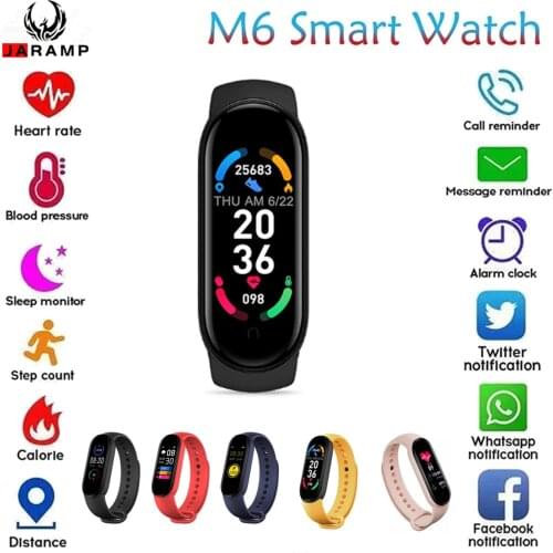 2021 M6 Smart Watch Men Women Sports Bracelet Bluetooth Smartwatch Heart Rate Fitness Tracking For Apple Xiaomi Android Watches