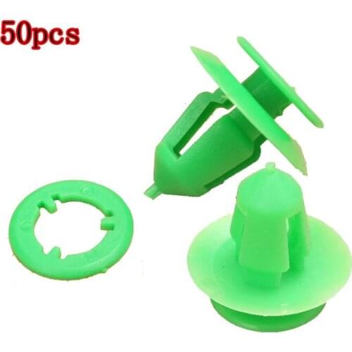 50pcs Green Auto Fasteners Car Door Card Trim Panel Clips Rear Tailgate Interior Accessories for Mercedes /Benz VITO VIANO W639