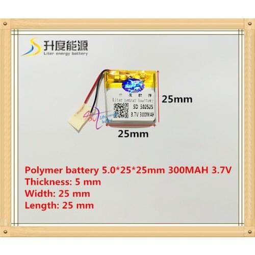 502525 052525 300mah 3.7V lithium-ion polymer battery MP3 MP4 GPS quality goods quality of CE FCC ROHS certification authority