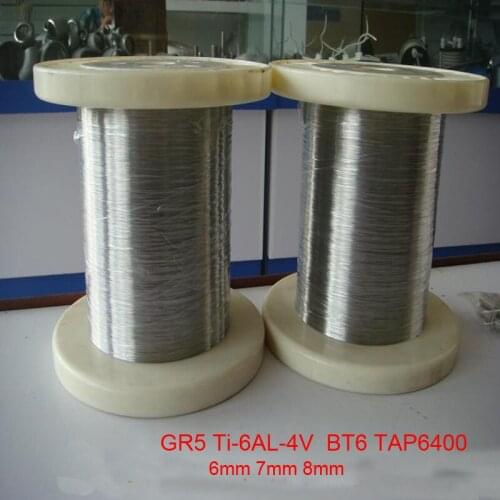 6mm 7mm 8mm Grade 5 high-purity Titanium wire gr5 Ultrafine pure ti wires Ti-6AL-4V BT6 TAP6400