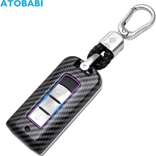 ABS Car Key Case Keychain Remote Control Fobs Protector Cover For Mitsubishi Eclipse Cross Mirage Outlander Sport Lancer ASX Evo