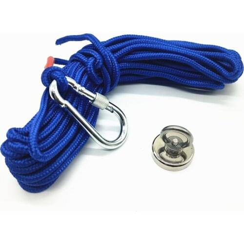 AliExpress Plus C36 42kg Pull Force+10m Rope Strong Neodymium Salvage Holder Pulling Pot Ring Eyebolt Fishing Magnet Kit