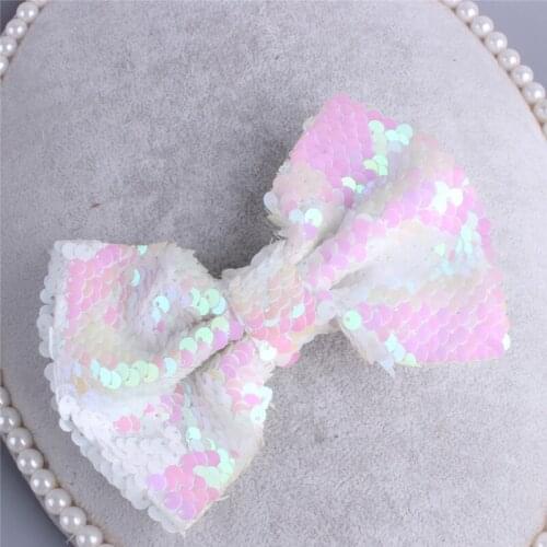 Sequins Hair Bow Clip Girl Fashion Hot Knot Kids Girl Color Decor Barrettes Hairpins Birthday Fancy Dress